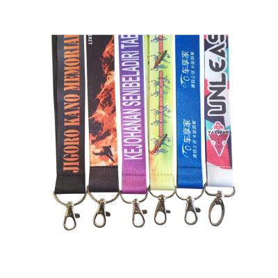 China Polyester NO MOQ Custom Sublimation Printing Lanyard For Keys Full Color Custom Design Badge Holder and Staff Cards for sale