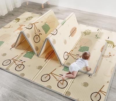 China Non-toxic Foldable Children Crawling Mat Double-sided Waterproof Room Decor Soft Foam Kids Rug Carpet Large Baby Play Mat Puzzle Carpet for sale