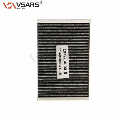 China Filtrate Dust Auto Parts Replacement Air Filter Cabin Filter High Quality OE 1072736-00-B for sale