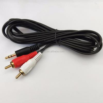 China AV cable 3.5 2rca stereo nickel plated for sale