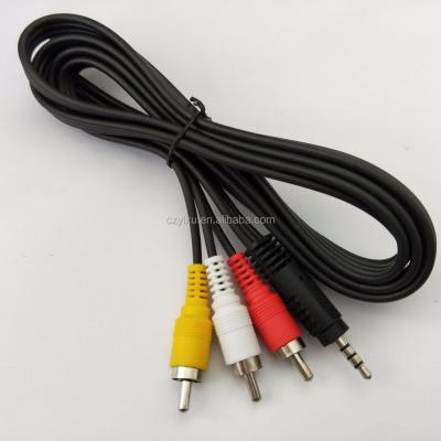 China Nickel Plated A/v High Voltage 3.5stereo M To 3RCA M Cables for sale