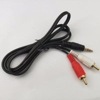 China A/V Gold Plated Ordinary Stereo 3.5 2rca Cable for sale