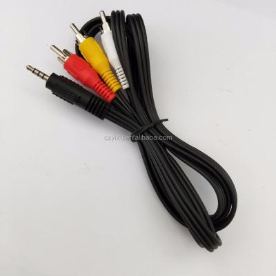 China A/V Lotus nickel-plated 3.5stereo M to 3RCA M cables for sale