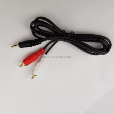 China Copper Plated Steel Gold Plated Stereo 3.5 Male To 2RCA Male Cables for sale