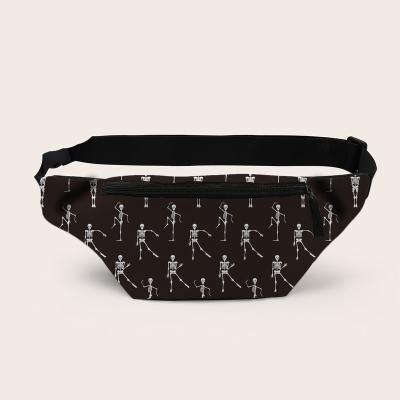 China 2021 Stylish Waterproof Digital Printing Waist Bag Man Women Waterproof Polyester Belt Sporty Pack for sale