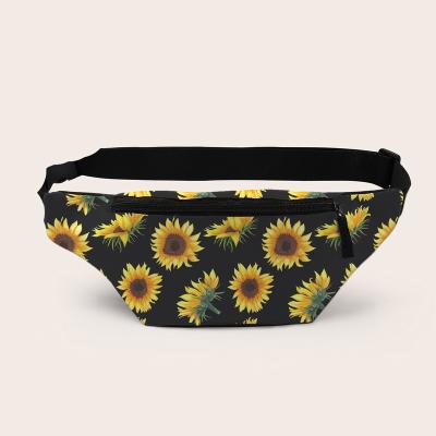 China Fashion Waterproof Flower Bag Waist Running Phone For Women Fanny Pack Adjustable Strap Waist Gym Pouch for sale