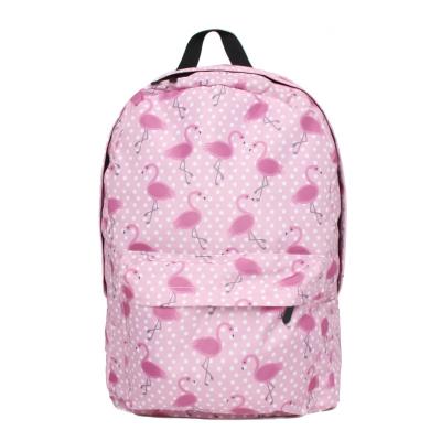 China 2021 New Design Cute Flamingo 3D Digital Waterproof Printing Student Backpack Durable School Bag for sale