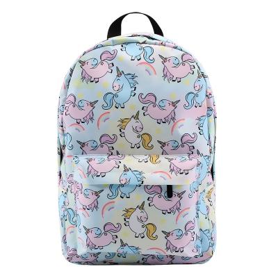 China School Supplies Lovely Style Fashion School Waterproof Backpacks Waterproof Cute Blue Cartoon Design for sale