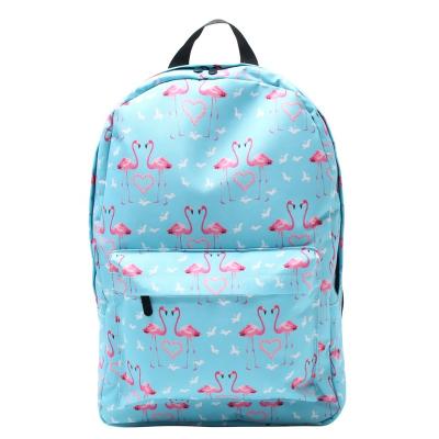 China Loomiloo Fashion Double Waterproof Flamingo Printed Patterns Girls Waterproof School Backpacks for sale