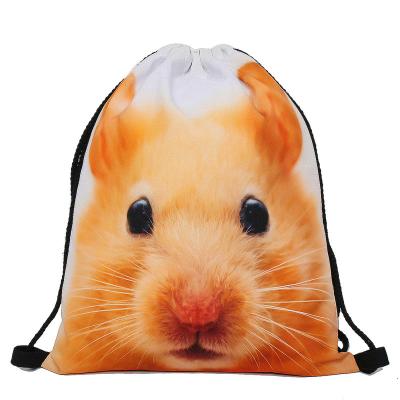 China China Manufacturer High Quality Polyester Drawstring Bag Waterproof Mouse Printed Drawstring Gym Bag for sale