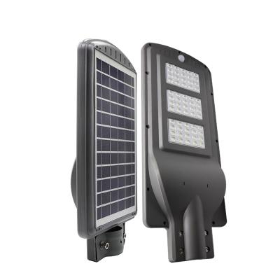 China Smart Motion Sensor Motion Sensor All In One Integrated Solar Led Street Light 60w With Power Battery for sale