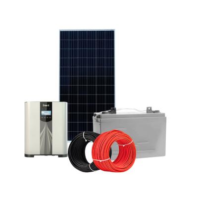 China New Arrival High Efficiency Solar System 3000W Gel Battery Home Solar Power Stand Hybrid System For Home for sale