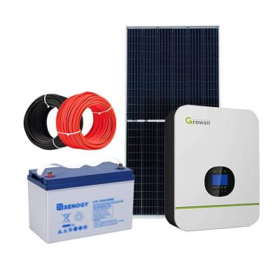 China Home Hybrid Solar System 3Kw Gel Battery Solar Panel Solar Power System for sale