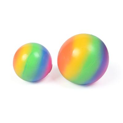 China Flour Rubber Ball Color Rainbow Stress Reliever Anti Globs Stir Sensory Toy For Adults And Children for sale