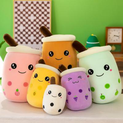 China 24cm Custom Novelty Soft Sleep Pearl Cup Shape Pillow Cute Toy Boba Plush Bubble Milk Stuffed Tea for sale