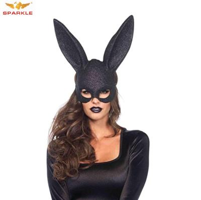 China Bling Eco-Friendly Horror Bunny Girl Man Killer Clown PVC Rabbit Face Cover Cosplay Easter Bunny Girl Masquerad Sparkle Bartender pp Costumes for sale