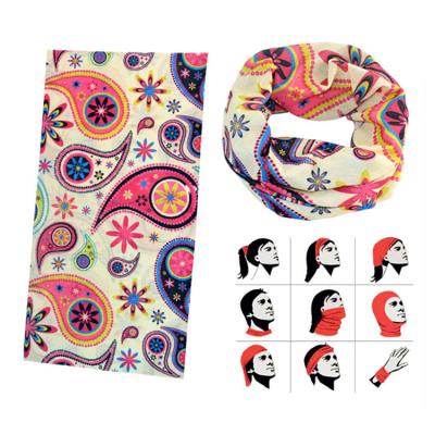 China 100% Polyester Seamless Custom Microfiber Buff Headwear Tube Face Bandana for sale