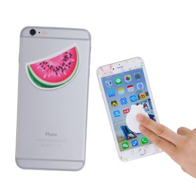 China Custom Cute Microfiber Mini Sticky Screen Cleaner Mobile Phone Screen Cleaner Sticker Antibacterial Wiper Antibacterial for sale