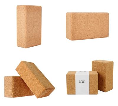 China Body Low MOQ Cork Yoga Brick Wooden Eco-Friendly Recycled Organic Cork Wood Yoga Blocks From Buliding Natudon For Fitness for sale