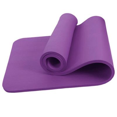 China Natudon Eco-friendly Anti-tear NBR Yoga Exercise Mat Thick Fitness Mat With Carry Strap Factory Supplied Eco-friendly for sale