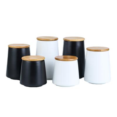 China Viable Different Types Of Ceramic Tube With New Style Wood Tank Black And White Set Gasket Cover for sale