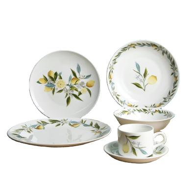 China Set Disposable Ceramic Hand-painted Home Creative Dish Tableware Ceramic Dish for sale