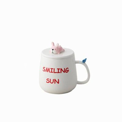 China Large Size Novelty Stoneware Mug Water Cup Viable Ceramic Mug Afternoon Tea Coffee Mug Milk With Words for sale