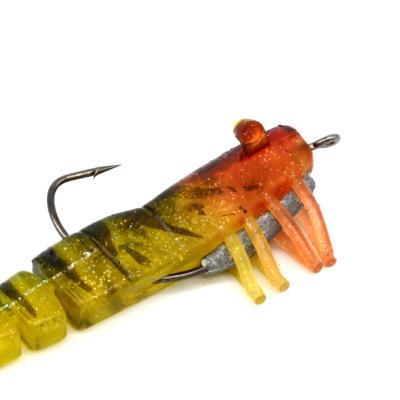 China Wholesale Prawn Bait Shrimp Slow Pitch Sinking Mixed Color Fishing Lure Bait Tail For Sea Fishing YHRX-04A for sale