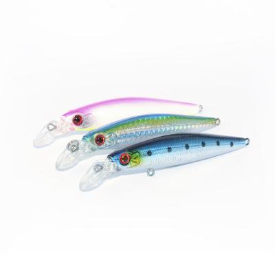 China New 100mm ABS 10g hard lure wobbler minnow top water plastic fishing float jerkbait YHJD-85-2 for sale