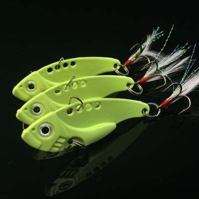 China Metal Blade High Quality Luminous Hard Vibe Lure Noctilucous Bait VIB Sinking Seaside Fishing MSN-03 for sale