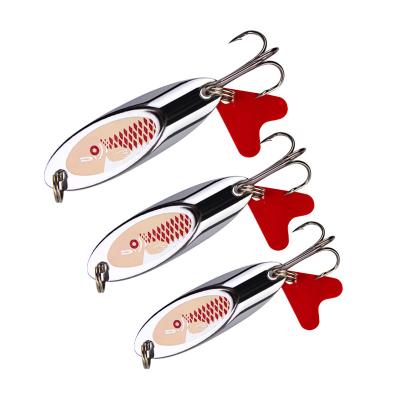 China Wholesale 40mm Tuna 7g Gold Blade Spoon Fishing Lure Metal Jig Lure Bevel Cut X1202 for sale