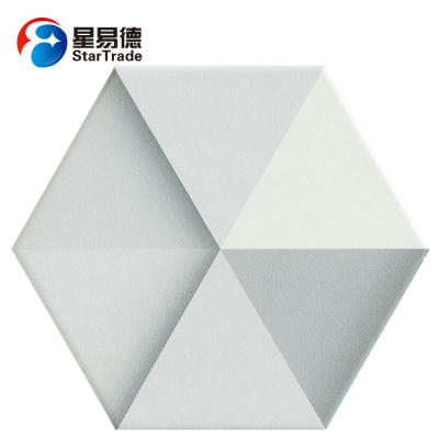 China 3D look triangle hexagonal ceramic floor wall tile rustic hexagon tile for sale