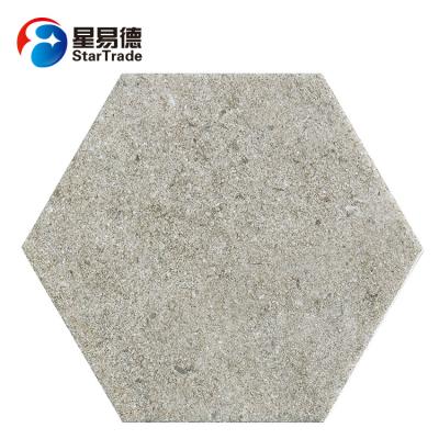 China Factory elegant exterior wall floor hexagon non slip rustic ceramic tile for sale