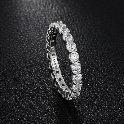 China Trend 925 Sterling Silver Wedding Jewelry High Quality/Hiphop Lab Created VVS Moissanite Diamond Thin Engagement Ring For Men Women for sale