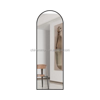 China Contemporary Durable Aluminum Alloy Frame Full Body Metal Frame Mirror Arch Wall Mirror for sale