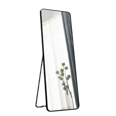 China Wholesale High Quality Modern Minimalist Living Room Home Standing Silver Mirror Decor Floor Full Mirrors for sale