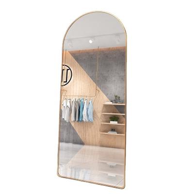 China Minimalist China Wholesale Gold Aluminum Frame Arch 190x70 Arch Wall Mirror for sale