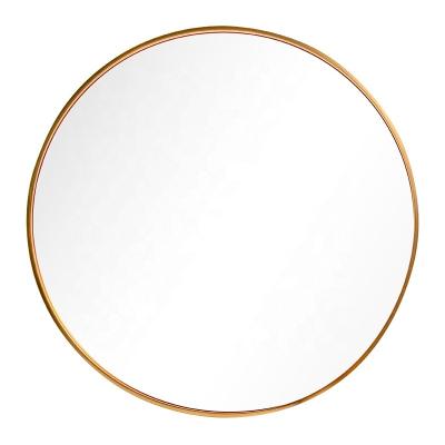 China Explosion-Proof Aluminum Alloy Wall Mounted Classic Bathroom Vanity Mirror Eco-Friendly Decorative Vanity Round Frame Wall Mounted Mirror for sale