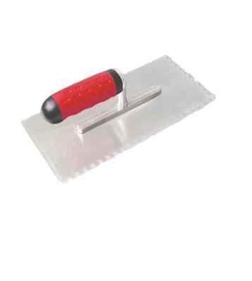 China Durable Plaster Tool Cement Wall Floor Plaster Steel Trowel With Soft Handle for sale