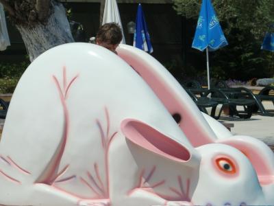 China De witte/Roze Dia's van het het Huiswater van het Kinderenkonijn voor Aqua-Park Te koop