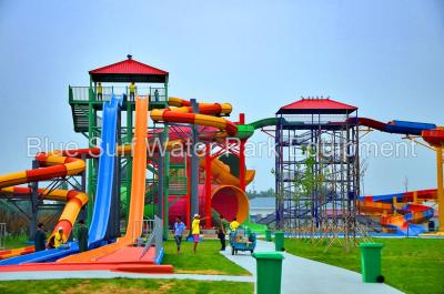 China Shandong 100,000 M2 Water Park Fiberglass Water Slide  Water Park Equipment for sale