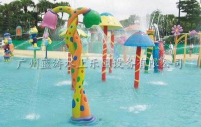 China Fiber Glass Spray Park Kids Snake Flower Water Fountain With Water Play for sale