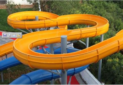 China Adult Open Spiral Slide Huge Water Park Single Water Slide For Aquasplash for sale