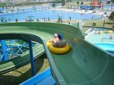 中国 水公園家族のいかだのスライドのグラス ファイバー大人のための屋外水スライド 販売のため