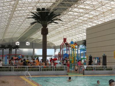 China Het in de schaduw gestelde Materiaal van het Waterpark met Dak, het Park van het Themawater voor Jonge geitjes en Volwassenen Te koop