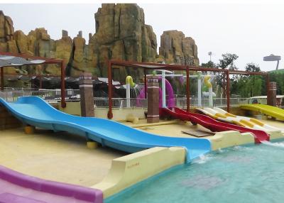 China Downhill  Open Fiberglass Kid Water Slides for Amusement Park Rides for sale