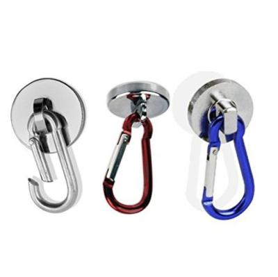 China High Quality And Inexpensive High Powerful And Large Strong Colorful Neodymium Industrial Magnet 60 Pounds Magnet Hook Carabiner for sale