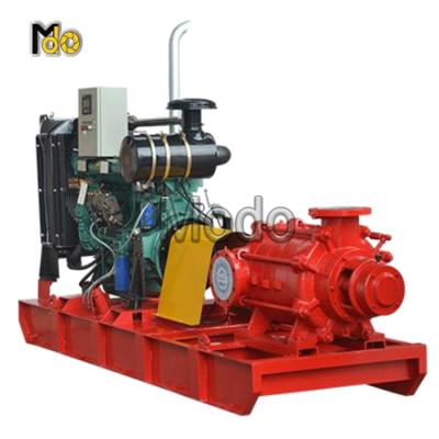 China Commercial Fire Fighting Pump 25hp Buildings Large Flow High Pressure Engine Fire Multistage Electric Water Pump for sale