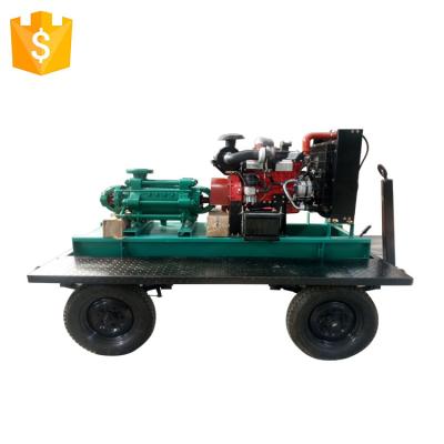 China Drinking Water Treatment 15 20 30 50 100 High Pressure Centrifugal Horizontal Multistage Water Pump Driven By Powerful 300 Bar Diesel Engine Set Te koop