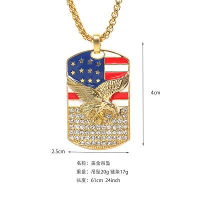 China USA Unite States Of America Eagle Collar Gold Plated Great USA Collar Badge for sale